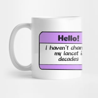 Diabetes Nametag - Purple Mug